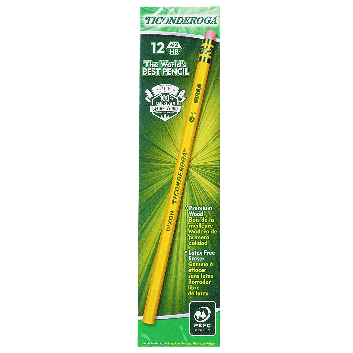 Dixon Ticonderoga HB #2 Pencil (12 Pack) - Image 1